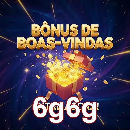 Imagem de boas-vindas com bônus no 6g6g, apresentando um design atrativo e cores vibrantes.